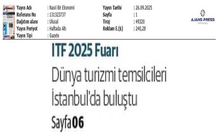 Dünya Turizmi Temsilcileri İstanbul'da Buluştu